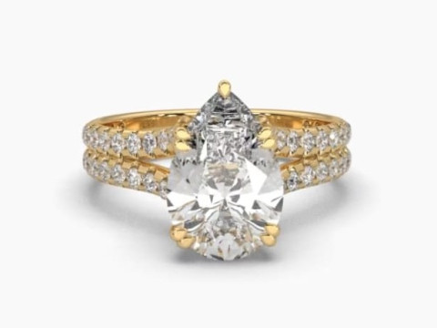 Printable 3D jewelry model of Solitaire Lady Ring with Diamond Model 3D