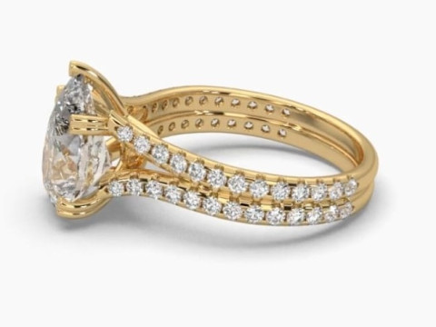 Printable 3D jewelry model of Solitaire Lady Ring with Diamond Model 3D