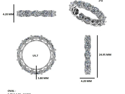 Printable 3D jewelry model of Solitaire Lady Ring with Diamond 3D Model