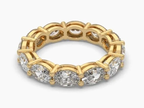 Printable 3D jewelry model of Solitaire Lady Ring with Diamond 3D Model