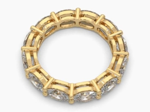 Printable 3D jewelry model of Solitaire Lady Ring with Diamond 3D Модель