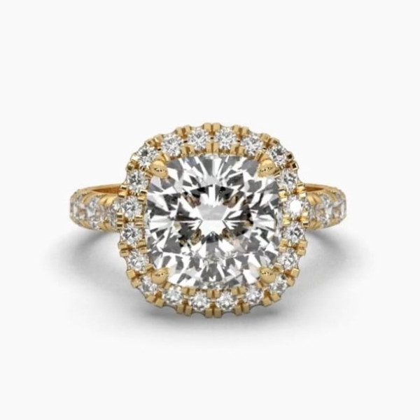 Printable 3D jewelry model of Solitaire Lady Ring with Diamond 3D Модель .c4d .max .obj .3ds .fbx .stl .blend
