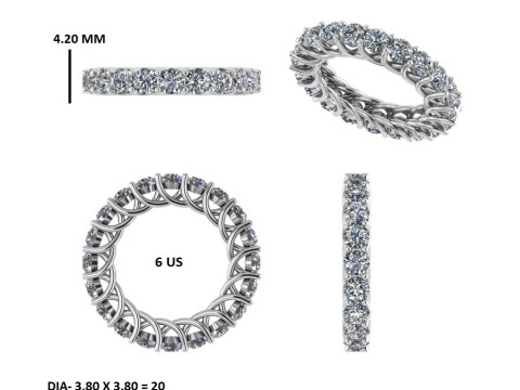 Printable 3D jewelry model of Solitaire Lady Ring with Diamond Modelo 3D