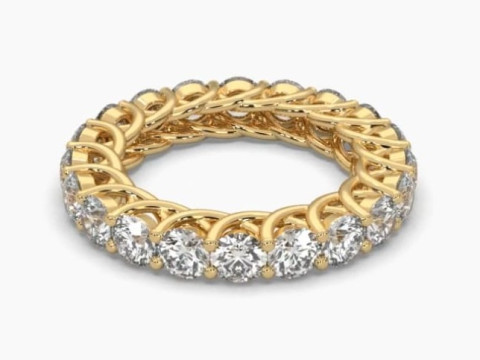 Printable 3D jewelry model of Solitaire Lady Ring with Diamond Modelo 3D