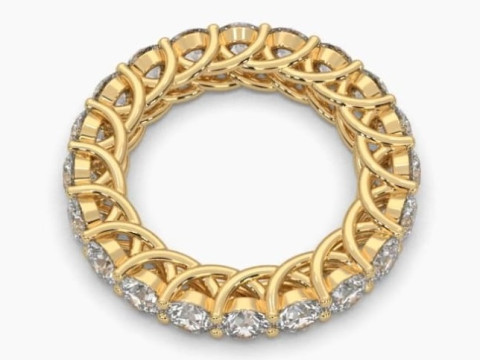Printable 3D jewelry model of Solitaire Lady Ring with Diamond Modelo 3D