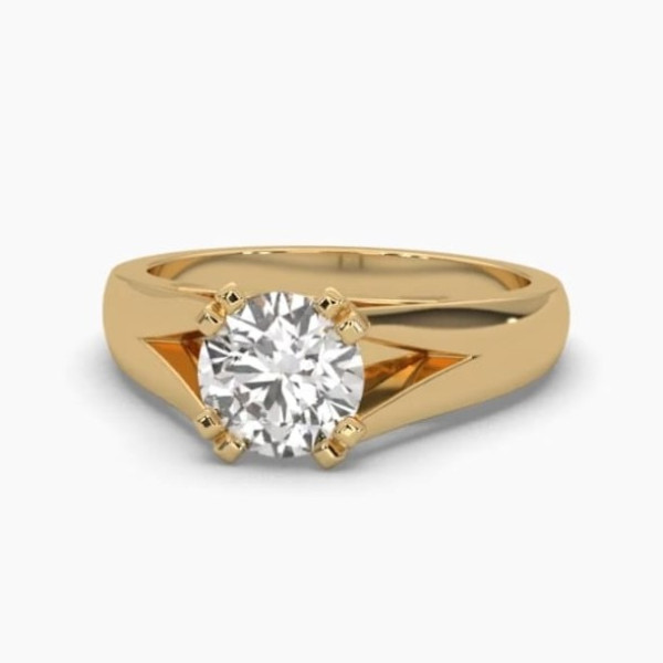 Printable 3D jewelry model of Solitaire Lady Ring with Diamond 3D 모델 .c4d .max .obj .3ds .fbx .stl .blend 