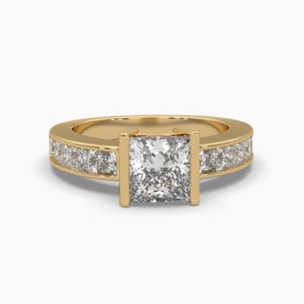 Printable 3D jewelry model of Solitaire Lady Ring with Diamond Model 3D .c4d .max .obj .3ds .fbx .stl .blend 