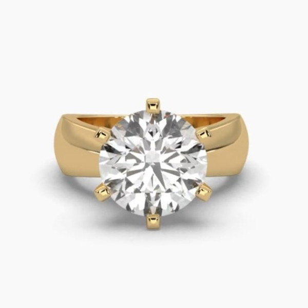 Printable 3D jewelry model of Solitaire Lady Ring with Diamond Model 3D .c4d .max .obj .3ds .fbx .stl .blend 
