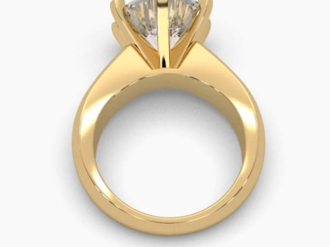 Printable 3D jewelry model of Solitaire Lady Ring with Diamond Model 3D