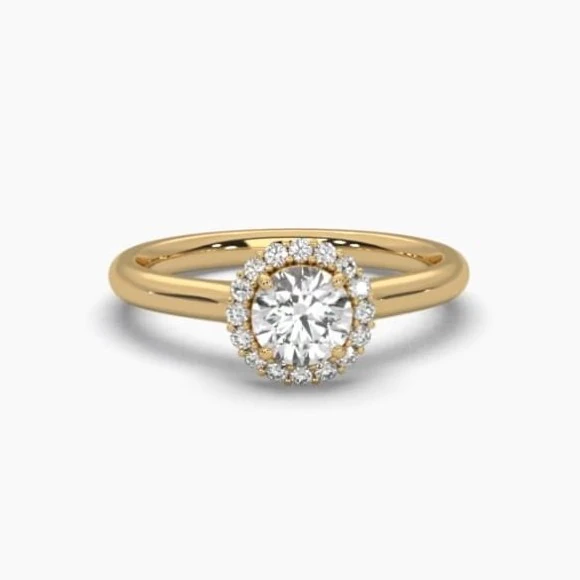 Printable 3D jewelry model of Solitaire Lady Ring with Diamond 3D Model .c4d .max .obj .3ds .fbx .stl .blend