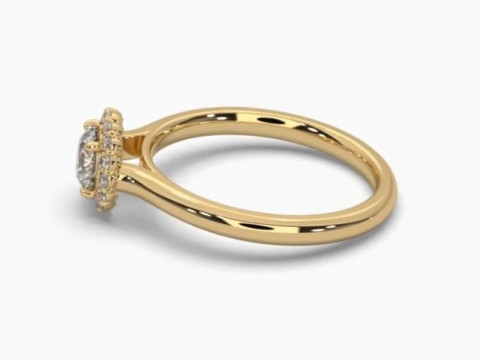 Printable 3D jewelry model of Solitaire Lady Ring with Diamond 3D Модель