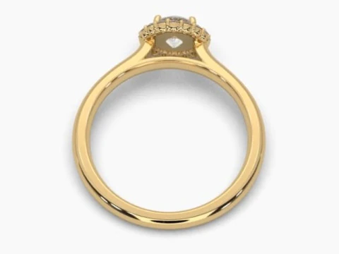 Printable 3D jewelry model of Solitaire Lady Ring with Diamond 3D Model