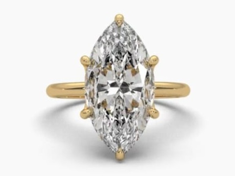 Printable 3D jewelry model of Solitaire Lady Ring with Diamond 3D Model