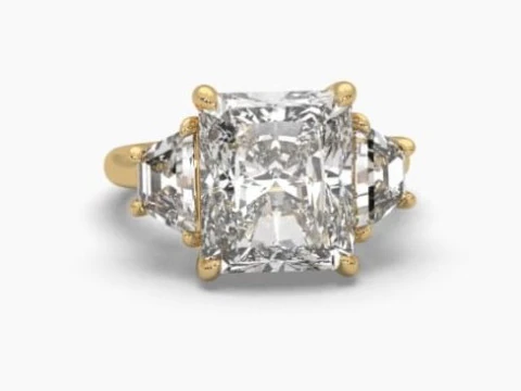 Printable 3D jewelry model of Solitaire Lady Ring with Diamond 3D Model