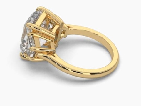 Printable 3D jewelry model of Solitaire Lady Ring with Diamond 3D Modell