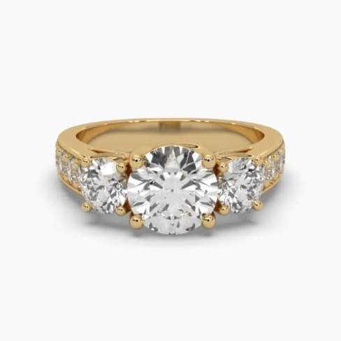 Printable 3D jewelry model of Solitaire Lady Ring with Diamond Model 3D .c4d .max .obj .3ds .fbx .stl .blend