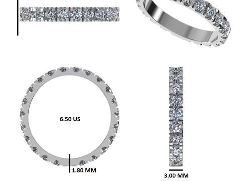 Printable 3D jewelry model of Solitaire Lady Ring with Diamond 3D Model