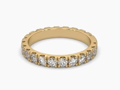 Printable 3D jewelry model of Solitaire Lady Ring with Diamond 3D Model