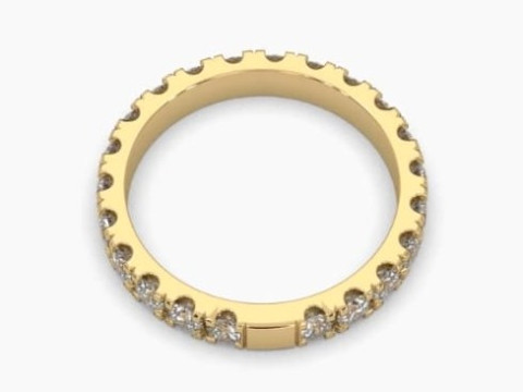 Printable 3D jewelry model of Solitaire Lady Ring with Diamond 3D Model