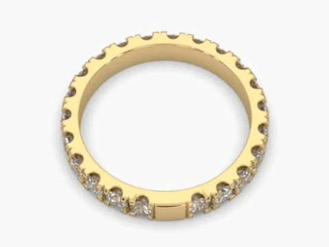 Printable 3D jewelry model of Solitaire Lady Ring with Diamond 3D Model