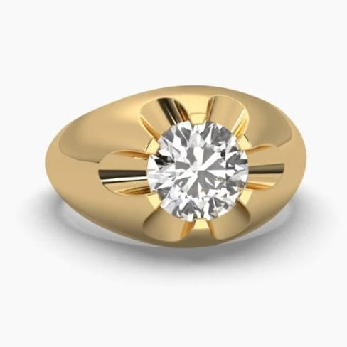 Printable 3D jewelry model of Solitaire Lady Ring with Diamond Modelo 3D .c4d .max .obj .3ds .fbx .stl .blend 
