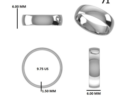Printable 3D jewelry model of Solitaire Lady Ring with Diamond 3D Modell