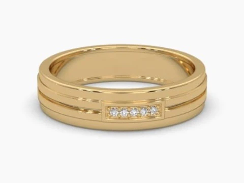 Model biżuterii 3D do druku z pierścionkiem Solitaire Lady z diamentem Model 3D