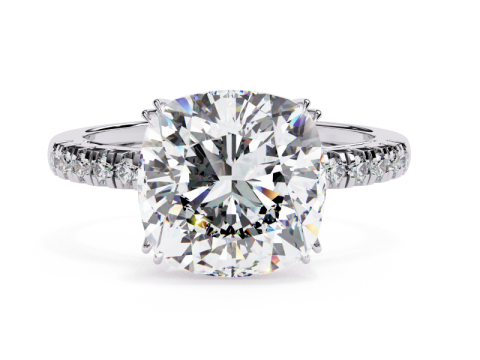 Printable 3D jewelry model of Solitaire Lady Ring with Diamond 3D 모델