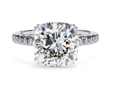 Printable 3D jewelry model of Solitaire Lady Ring with Diamond 3D Model