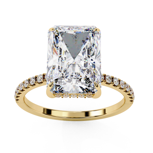 Printable 3D jewelry model of Solitaire Lady Ring with Diamond Modelo 3D .c4d .max .obj .3ds .fbx .stl .blend