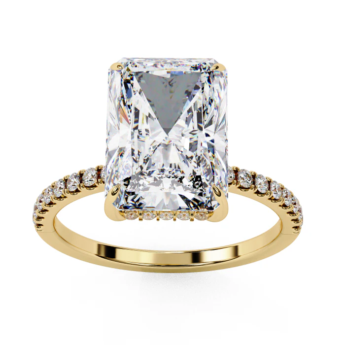 Printable 3D jewelry model of Solitaire Lady Ring with Diamond 3D Model .c4d .max .obj .3ds .fbx .stl .blend