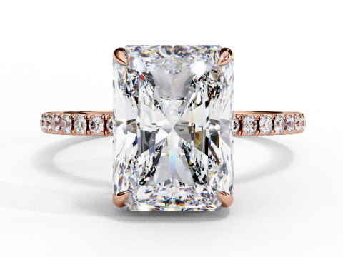 Printable 3D jewelry model of Solitaire Lady Ring with Diamond 3D Модель