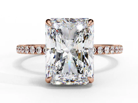 Printable 3D jewelry model of Solitaire Lady Ring with Diamond 3D Model
