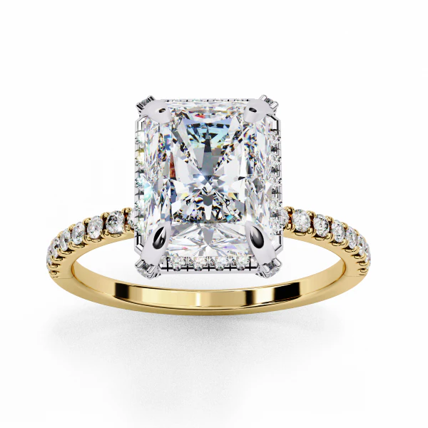 Printable 3D jewelry model of Solitaire Lady Ring with Diamond 3D Model .c4d .max .obj .3ds .fbx .stl .blend 