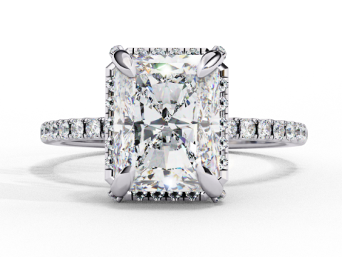 Printable 3D jewelry model of Solitaire Lady Ring with Diamond Modelo 3D