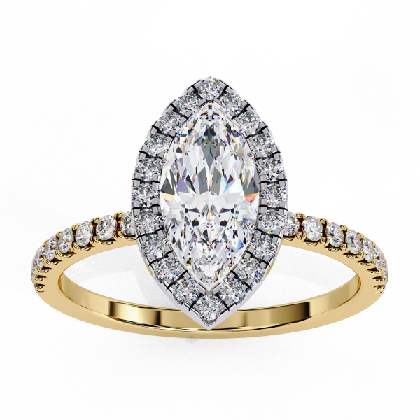 Printable 3D jewelry model of Solitaire Lady Ring with Diamond 3D Model .c4d .max .obj .3ds .fbx .stl .blend