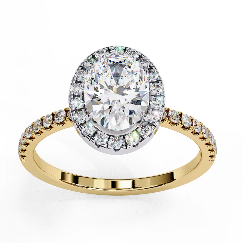 Printable 3D jewelry model of Solitaire Lady Ring with Diamond 3D Model .c4d .max .obj .3ds .fbx .stl .blend 