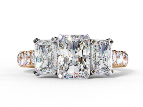 Printable 3D jewelry model of Solitaire Lady Ring with Diamond 3D 模型
