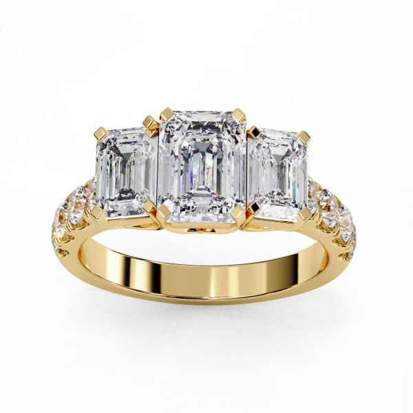 Printable 3D jewelry model of Solitaire Lady Ring with Diamond 3D Model .c4d .max .obj .3ds .fbx .stl .blend 