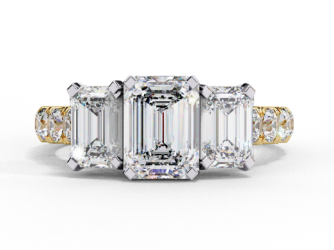 Printable 3D jewelry model of Solitaire Lady Ring with Diamond 3D Модель