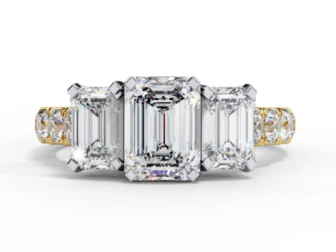 Printable 3D jewelry model of Solitaire Lady Ring with Diamond 3D Model
