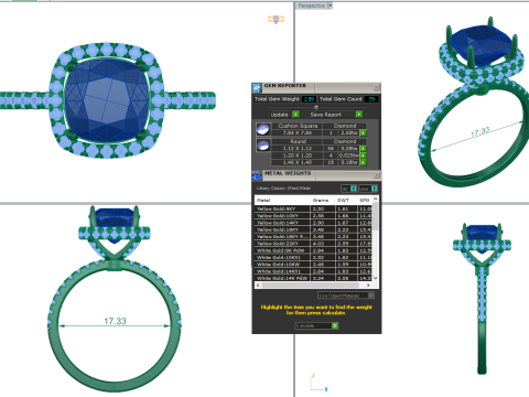 Printable 3D jewelry model of Solitaire Lady Ring with Diamond 3D मॉडल