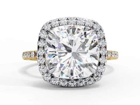 Printable 3D jewelry model of Solitaire Lady Ring with Diamond 3D Model