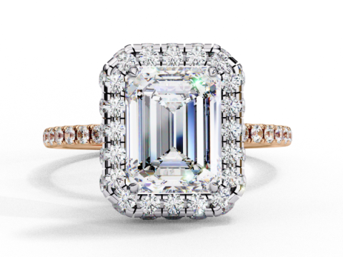 Printable 3D jewelry model of Solitaire Lady Ring with Diamond Modelo 3D