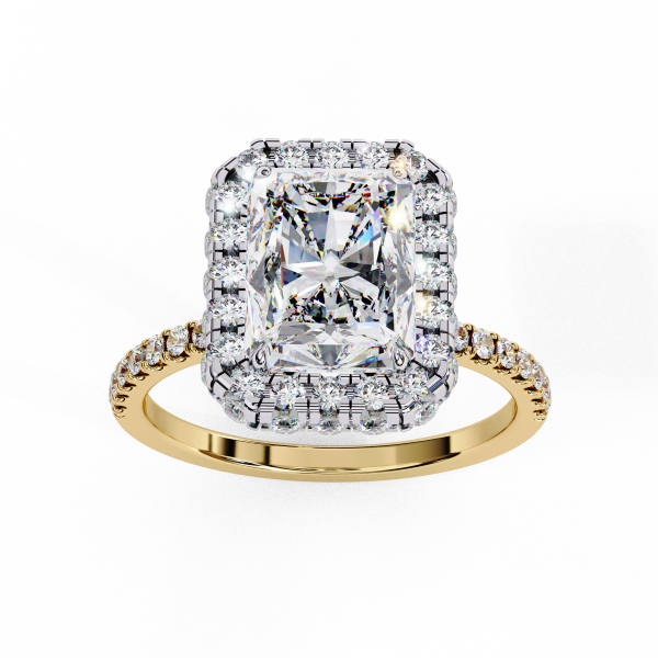 Printable 3D jewelry model of Solitaire Lady Ring with Diamond 3D Model .c4d .max .obj .3ds .fbx .stl .blend 