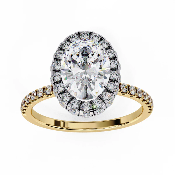 Printable 3D jewelry model of Solitaire Lady Ring with Diamond 3D Model .c4d .max .obj .3ds .fbx .stl .blend 
