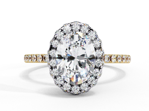 Printable 3D jewelry model of Solitaire Lady Ring with Diamond Model 3D