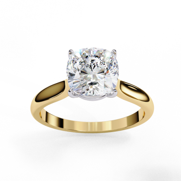 Printable 3D jewelry model of Solitaire Lady Ring with Diamond Modello 3D .c4d .max .obj .3ds .fbx .stl .blend