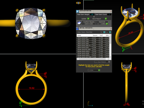Printable 3D jewelry model of Solitaire Lady Ring with Diamond Modello 3D