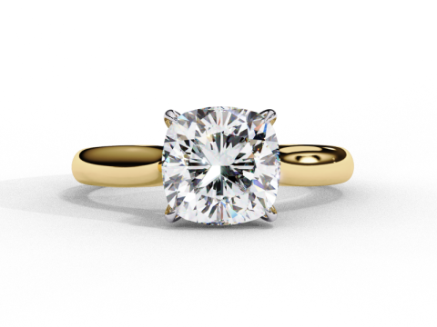 Printable 3D jewelry model of Solitaire Lady Ring with Diamond Modello 3D